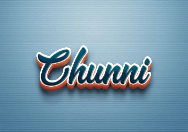 Free photo of Cursive Name DP: Chunni