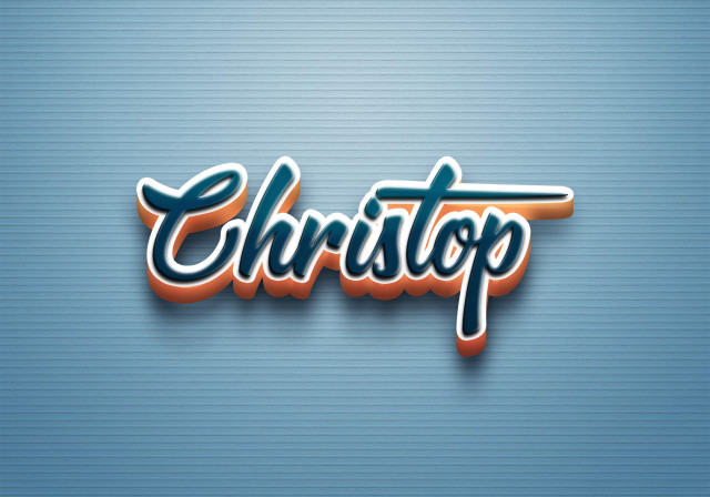 Free photo of Cursive Name DP: Christop