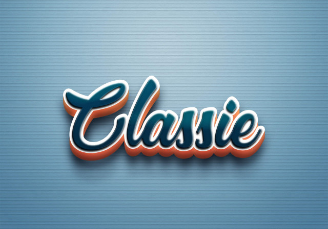 Free photo of Cursive Name DP: Classie