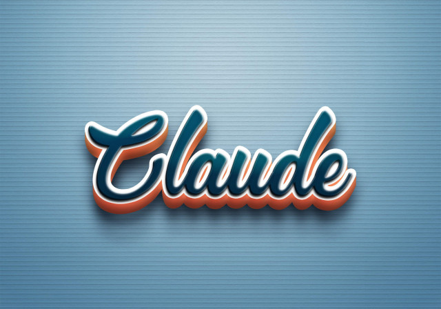 Free photo of Cursive Name DP: Claude