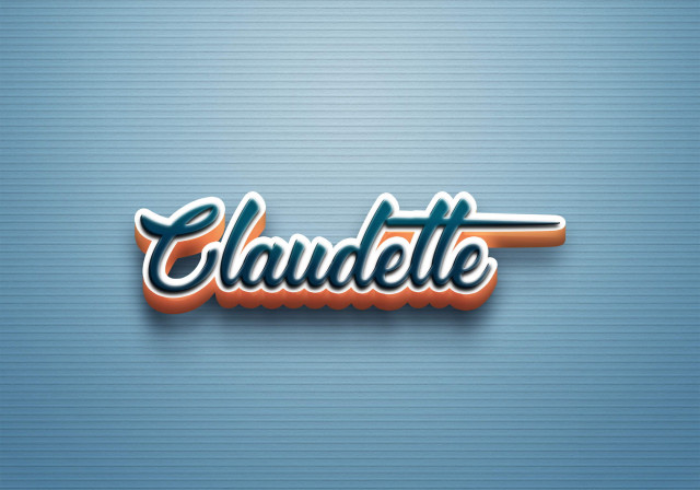 Free photo of Cursive Name DP: Claudette