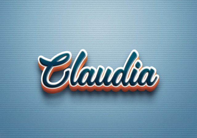 Free photo of Cursive Name DP: Claudia