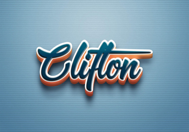 Free photo of Cursive Name DP: Clifton