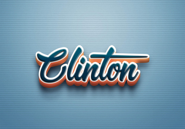 Free photo of Cursive Name DP: Clinton