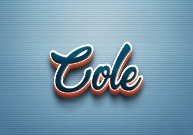 Free photo of Cursive Name DP: Cole