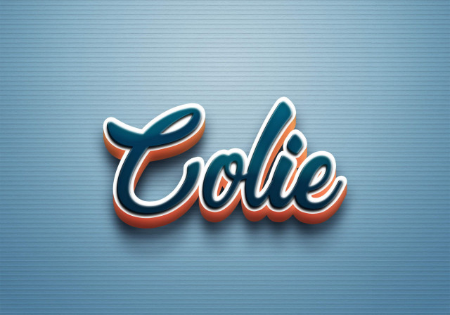 Free photo of Cursive Name DP: Colie