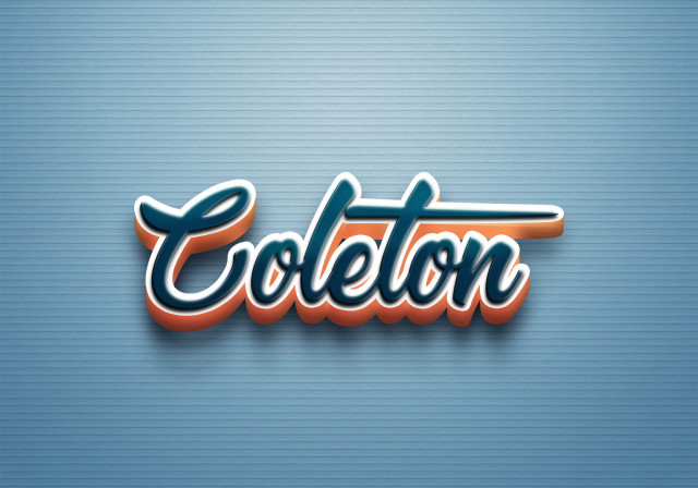 Free photo of Cursive Name DP: Coleton