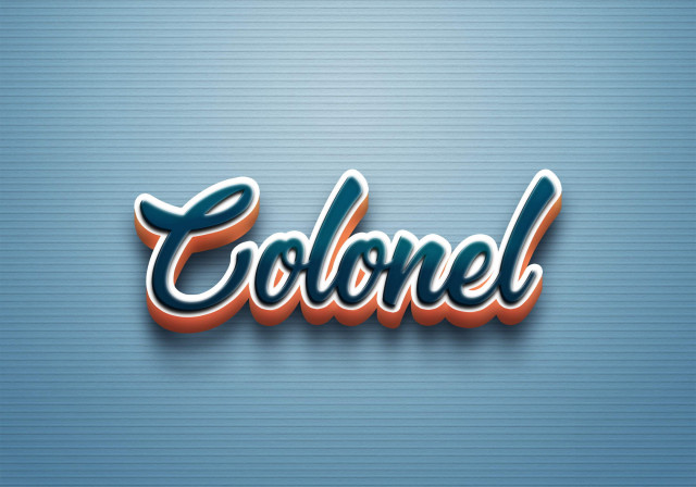 Free photo of Cursive Name DP: Colonel