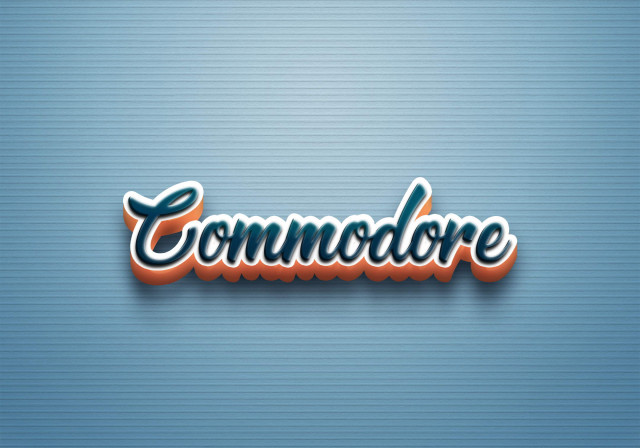 Free photo of Cursive Name DP: Commodore