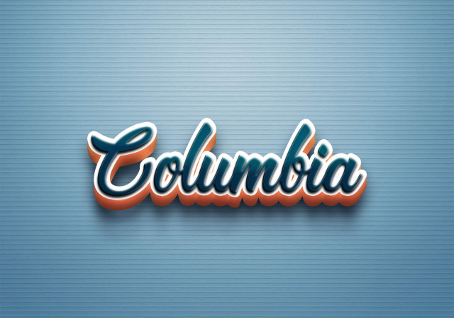 Free photo of Cursive Name DP: Columbia
