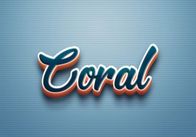 Free photo of Cursive Name DP: Coral