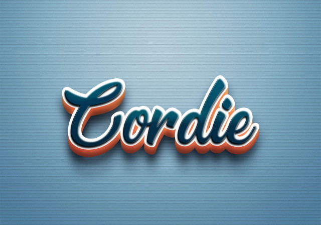 Free photo of Cursive Name DP: Cordie