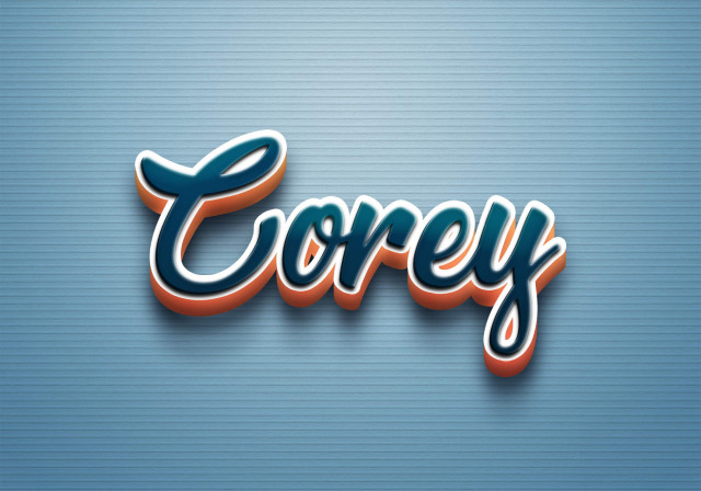 Free photo of Cursive Name DP: Corey