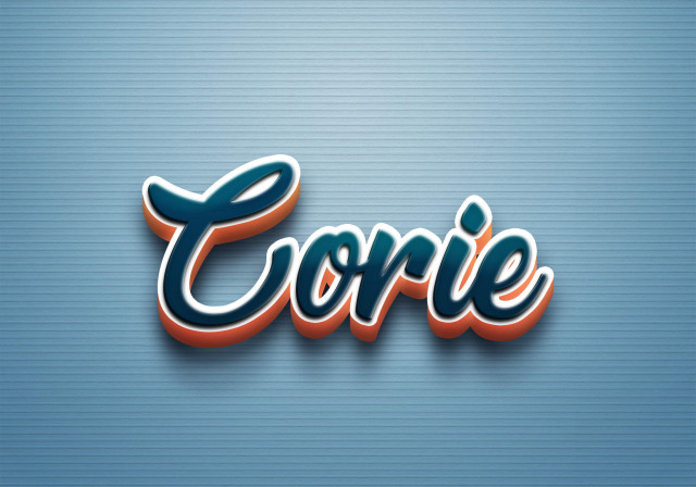 Free photo of Cursive Name DP: Corie