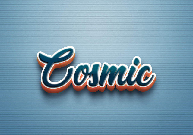 Free photo of Cursive Name DP: Cosmic