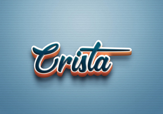 Free photo of Cursive Name DP: Crista