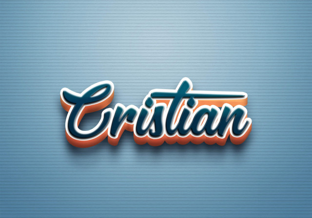 Free photo of Cursive Name DP: Cristian