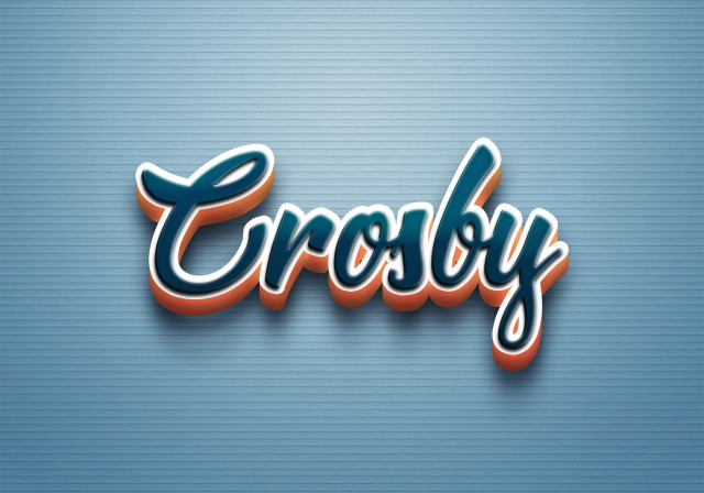 Free photo of Cursive Name DP: Crosby