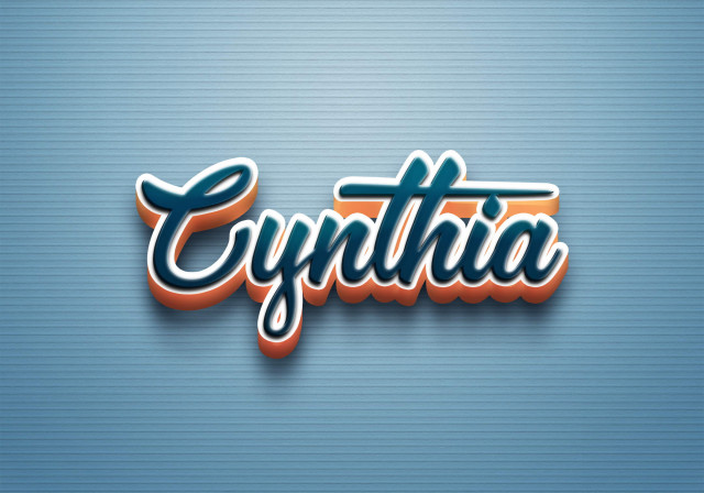 Free photo of Cursive Name DP: Cynthia