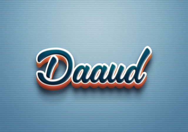 Free photo of Cursive Name DP: Daaud