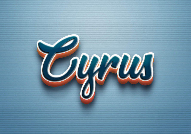 Free photo of Cursive Name DP: Cyrus