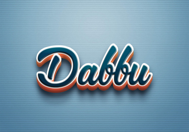 Free photo of Cursive Name DP: Dabbu