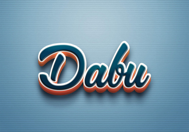 Free photo of Cursive Name DP: Dabu