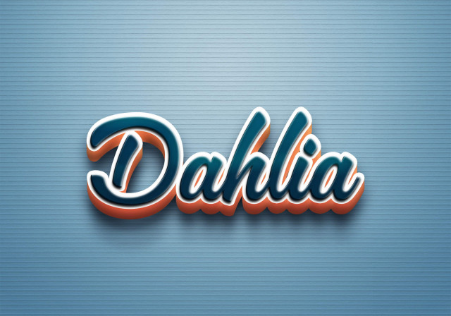 Free photo of Cursive Name DP: Dahlia