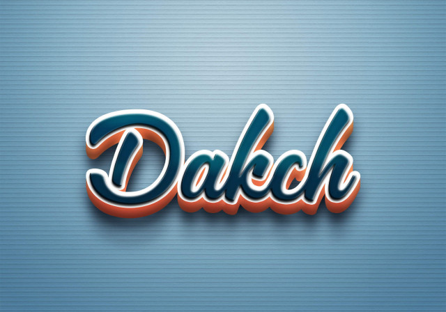 Free photo of Cursive Name DP: Dakch