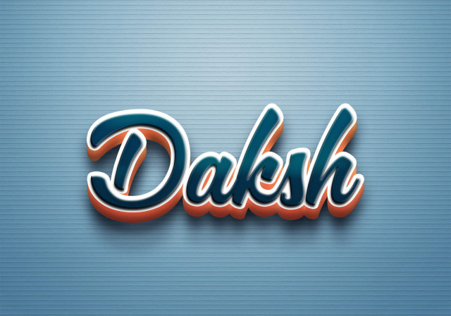 Free photo of Cursive Name DP: Daksh