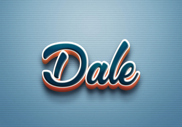 Free photo of Cursive Name DP: Dale