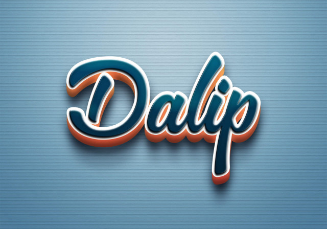 Free photo of Cursive Name DP: Dalip