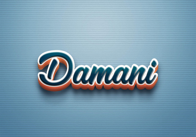 Free photo of Cursive Name DP: Damani
