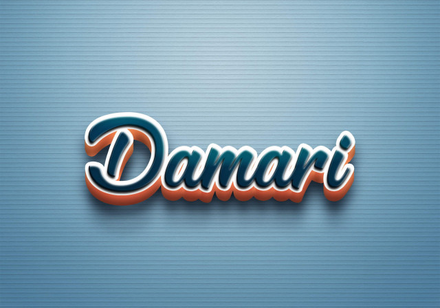 Free photo of Cursive Name DP: Damari