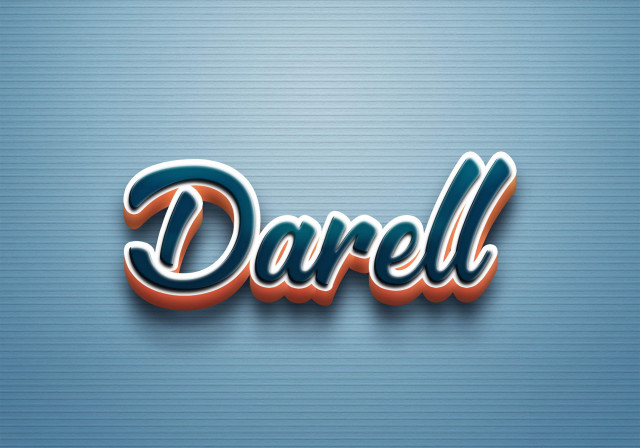 Free photo of Cursive Name DP: Darell
