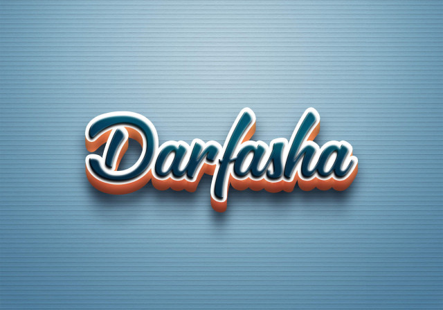 Free photo of Cursive Name DP: Darfasha
