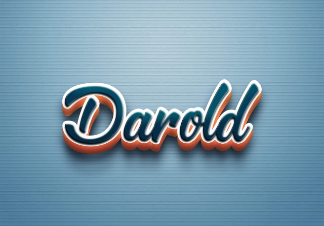 Free photo of Cursive Name DP: Darold