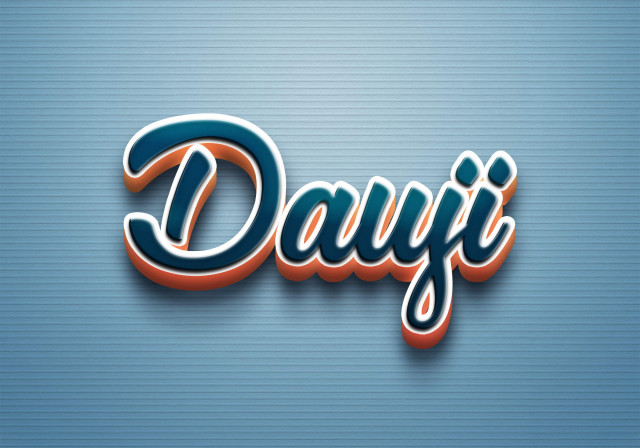 Free photo of Cursive Name DP: Dauji