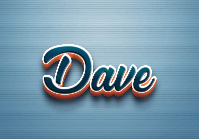 Free photo of Cursive Name DP: Dave