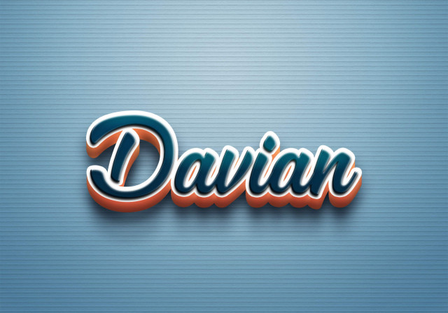 Free photo of Cursive Name DP: Davian