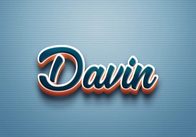 Free photo of Cursive Name DP: Davin