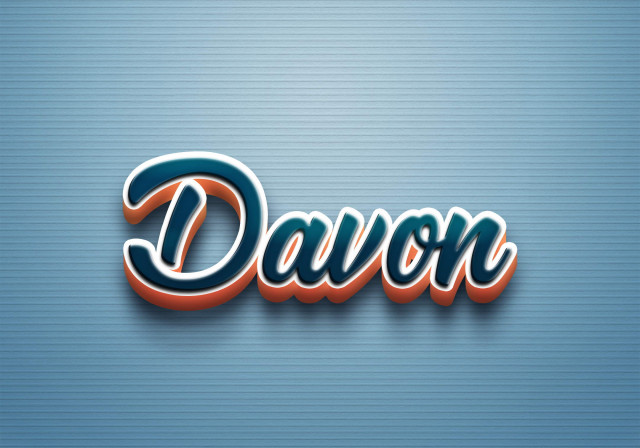 Free photo of Cursive Name DP: Davon