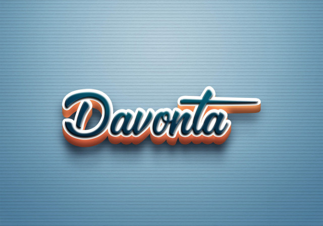Free photo of Cursive Name DP: Davonta
