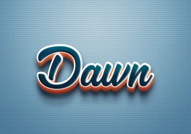 Free photo of Cursive Name DP: Dawn