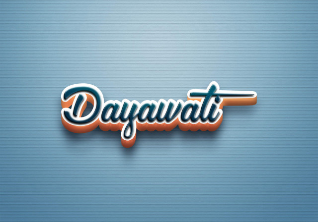 Free photo of Cursive Name DP: Dayawati