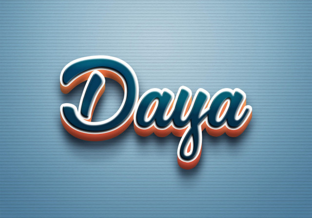 Free photo of Cursive Name DP: Daya