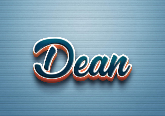 Free photo of Cursive Name DP: Dean