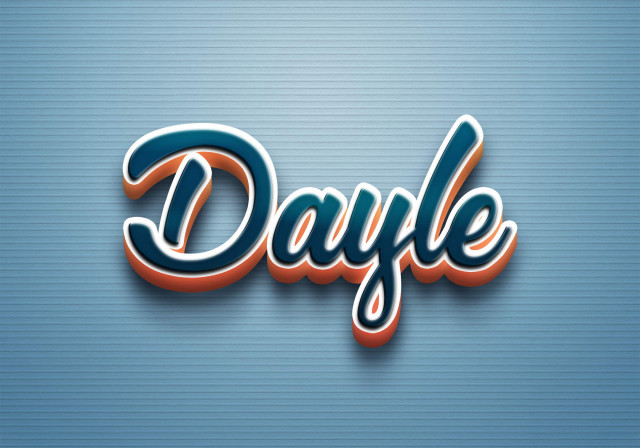 Free photo of Cursive Name DP: Dayle