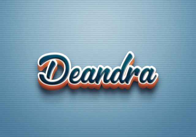 Free photo of Cursive Name DP: Deandra