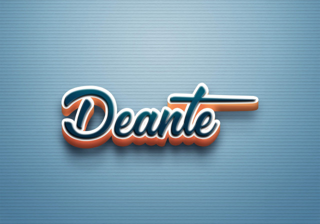 Free photo of Cursive Name DP: Deante